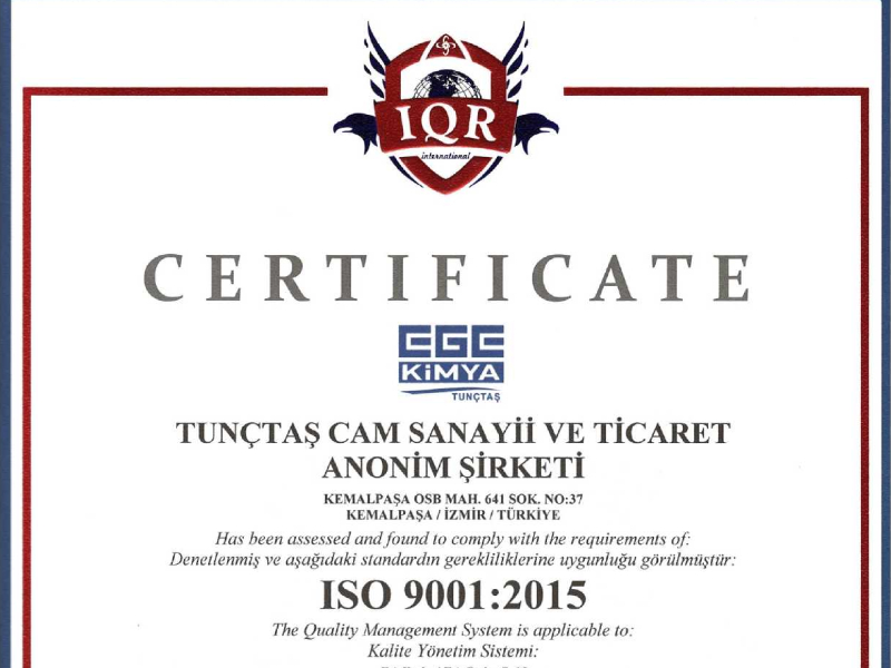 ISO 9001 Politikası